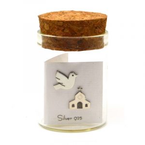 Σκουλαρίκι Εκκλησία και Περιστέρι