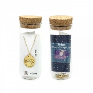 Κολιέ ζώδια Κρυός Οβάλ