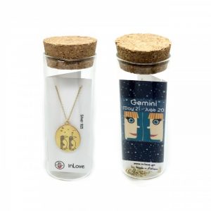 Κολιέ ζώδια Δίδυμοι Οβάλ